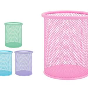 Portalápiz Metálico Cilíndrico 14.5x10.5cm Colores Pastel