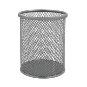 Portalápiz Metálico Cilíndrico 14.5x10.5cm Color Gris