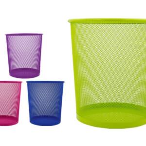 Papelera Metálica Cilíndrica 34x23.5cm Colores Flúor