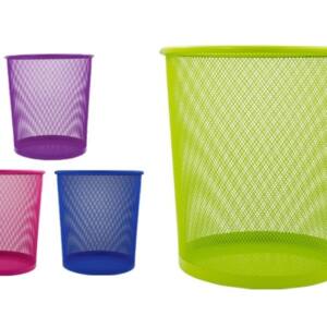 Papelera Metálica Cilíndrica 28x21.5cm Colores Flúor