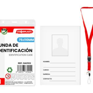 Funda de identificación 7.5x11cm Incluye cordón
