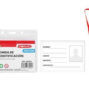 Funda de identificación 10.8x7.5cm Incluye cordón