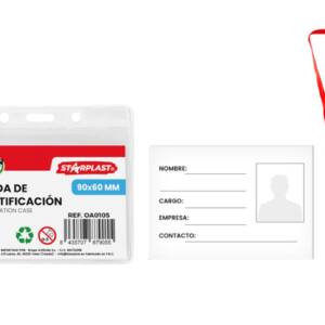 Funda de identificación 6x9cm Incluye cordón