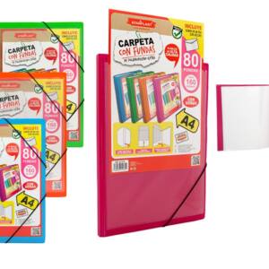 Carpeta 80 fundas con goma A4 portada personalizable sobre