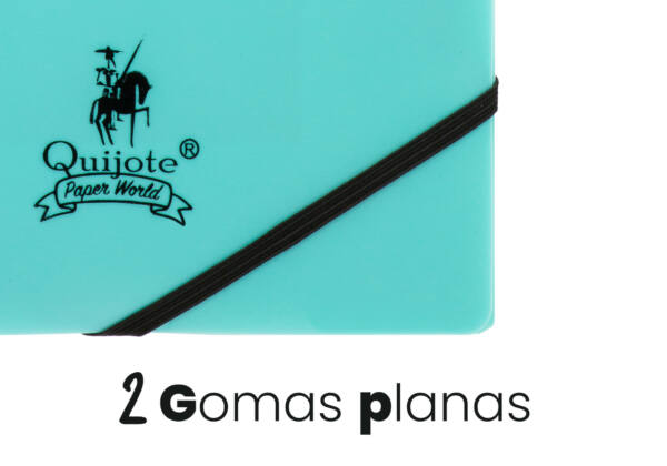 Carpeta solapas con goma A5 azul pastel