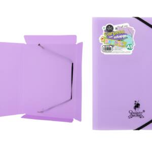 Carpeta solapas con goma A5 morado pastel