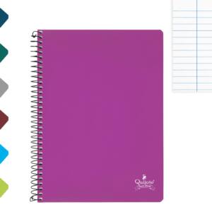 Cuaderno espiral A5 80H 60g/m2 líneas tapa blanda