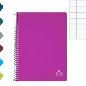 Cuaderno espiral A5 80H 60g/m2 pautado 2.5 tapa blanda