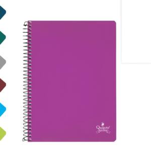 Cuaderno espiral A5 80H 60g/m2 hoja lisa tapa blanda