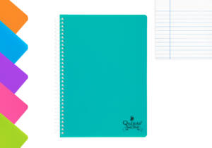 Cuaderno espiral flexible A5 80H 90g/m2 líneas tapa plástico