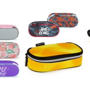 Estuche Ovalado Semirrígido Tela 1 Cremallera 1 Bolsillo Diseños Variados