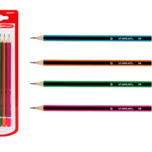 Set de lápices HB cuerpo hexagonal 4U