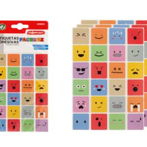 Etiquetas Adhesivas Diseño Caritas Facebox 72 Pegatinas