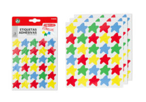 Etiquetas Adhesivas Diseño Estrellas 90 Pegatinas Recompensa