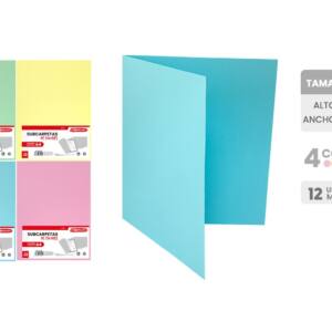 Pack 12 subcarpetas de colores pastel Tamaño A4