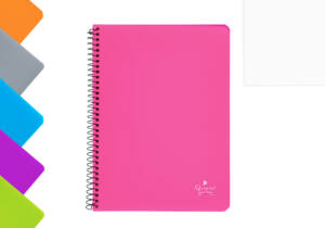 Cuaderno espiral A5 80H 90g/m2 hoja lisa tapa plástico