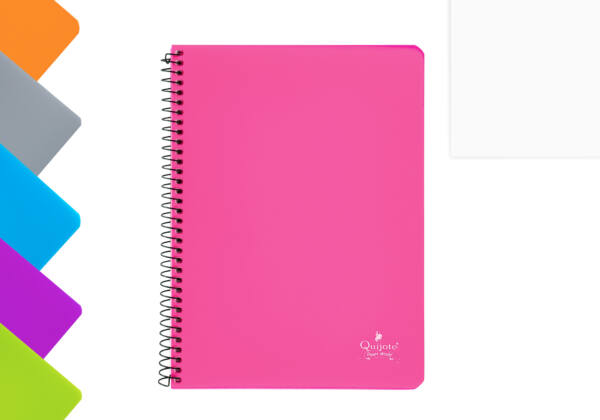 Cuaderno espiral A5 80H 90g/m2 hoja lisa tapa plástico