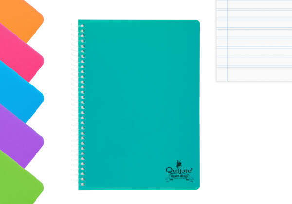 Cuaderno espiral flexible A5 80H 90g/m2 pautado 2.5 tapa plástico