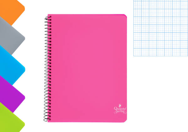 Cuaderno espiral A5 80H 90g/m2 Pauta 46 tapa plástico