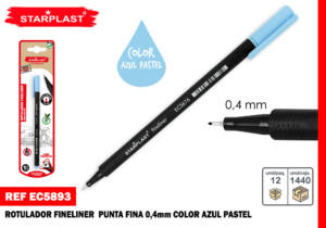 Rotulador fineliner 0.4mm azul pastel