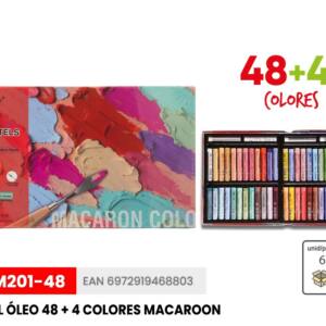 Caja Pastel al óleo 48 colores y 4 Blancos, incluye espátula