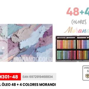 Caja Pastel al óleo 48 colores y 2 Blancos, incluye espátula