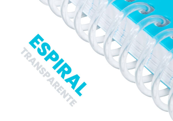 Espiral transparente cuadernos