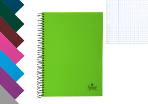 Cuaderno espiral A5 80H 90g/m2 cuadros 4x4mm tapa dura