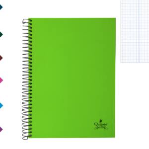 Cuaderno espiral A5 80H 90g/m2 cuadros 4x4mm tapa dura
