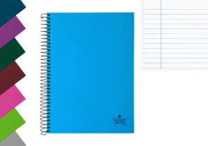 Cuaderno espiral A5 80H 90g/m2 líneas tapa forrada