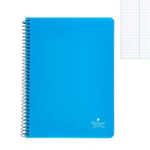 Cuaderno espiral A5 80H 90g/m2 cuadros 4x4mm tapa plástico