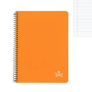 Cuaderno espiral A5 80H 90g/m2 Pauta 2.5mm tapa plástico