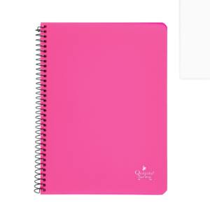 Cuaderno espiral A5 80H 90g/m2 hoja lisa tapa plástico