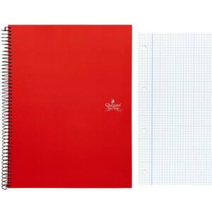 Cuaderno espiral A4 120H 70g/m2 cuadros 5x5mm tapa forrada