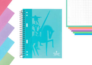 Cuaderno espiral A5 160H 70g/m2 cuadros 5x5mm tapa forrada