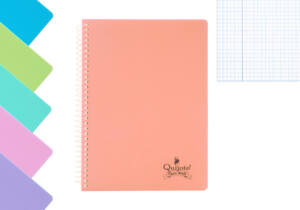Cuaderno espiral flexible A5 80H 90g/m2 cuadros 4x4mm tapa plástico