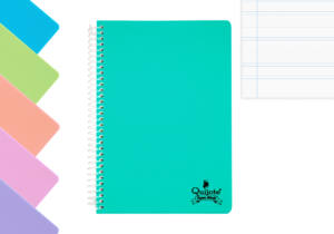 Cuaderno espiral flexible A5 80H 90g/m2 pautado 2.5 tapa plástico