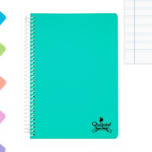 Cuaderno espiral flexible A5 80H 90g/m2 pautado 2.5 tapa plástico