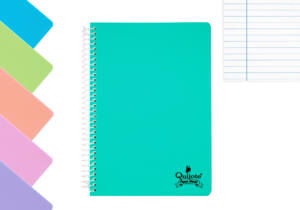 Cuaderno espiral flexible A5 80H 90g/m2 líneas tapa plástico