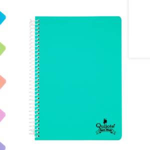 Cuaderno espiral flexible A5 80H 90g/m2 liso tapa plástico