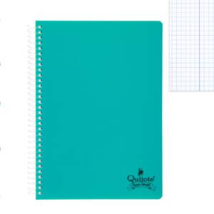Cuaderno espiral flexible A5 80H 90g/m2 cuadros 4x4mm tapa plástico