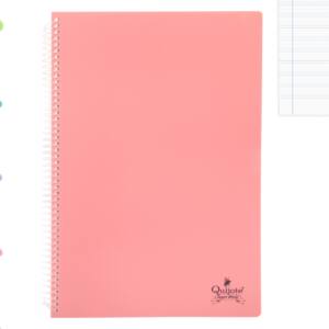 Cuaderno espiral flexible Folio 80H 90g/m2 pautado 2.5 tapa plástico