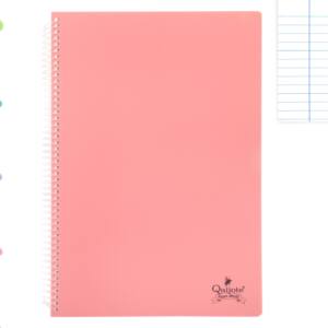 Cuaderno espiral flexible Folio 80H 90g/m2 Rayas Horizontales Tapa plástico