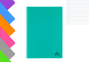 Cuaderno espiral flexible Folio 80H 90g/m2 pautado 2.5 tapa plástico