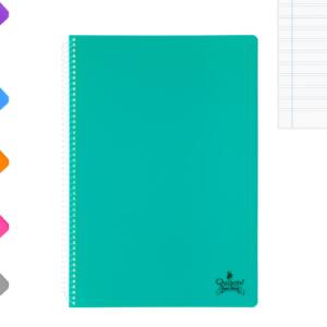 Cuaderno espiral flexible Folio 80H 90g/m2 pautado 2.5 tapa plástico