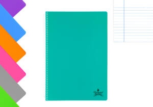 Cuaderno espiral flexible Folio 80H 90g/m2 Rayas Horizontales tapa plástico
