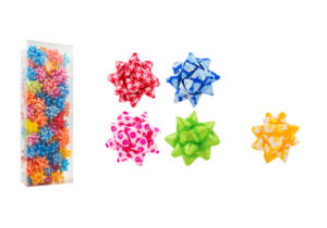 100 Moños 5x5cm para Envolver Regalos Colores Surtidos