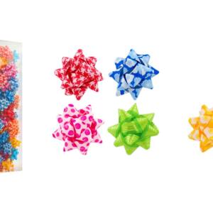 100 Moños 5x5cm para Envolver Regalos Colores Surtidos