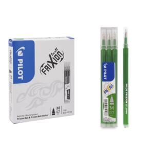 3 Recambios Frixion Ball Verde Pilot