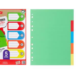 Separadores multitaladro de colores 5U